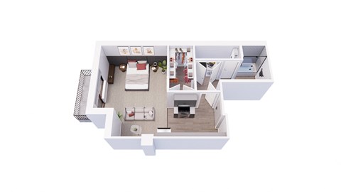Studio 1 bath SC Floor Plan at Tesson Ridge, Saint Louis Missouri